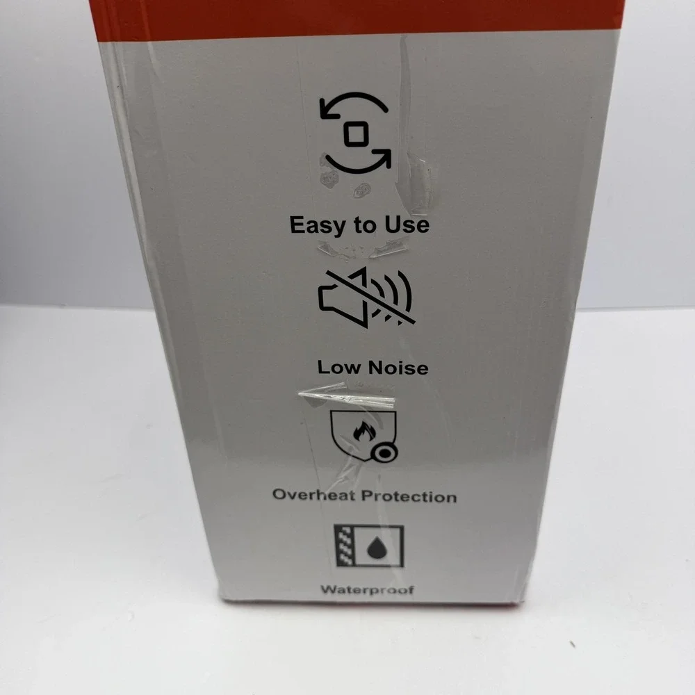 Electric Fan‎ Heater 1500W Portable Steel Black Space Heater Thermostat Open Box